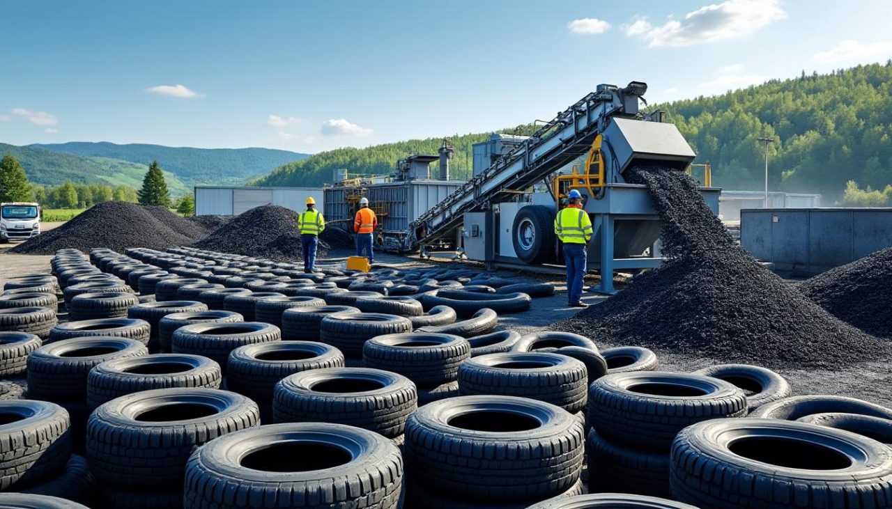 découvrez comment alpha recyclage franche-comté dans le jura transforme 36 000 tonnes de pneus usagés chaque année en matériaux recyclés, contribuant à une gestion durable des déchets.