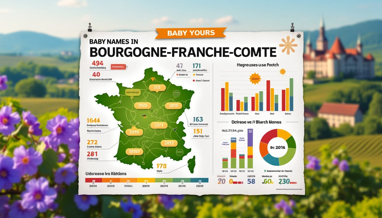 découvrez les prénoms les plus populaires en bourgogne-franche-comté selon votre année de naissance grâce à nos infographies détaillées et faciles à comprendre.