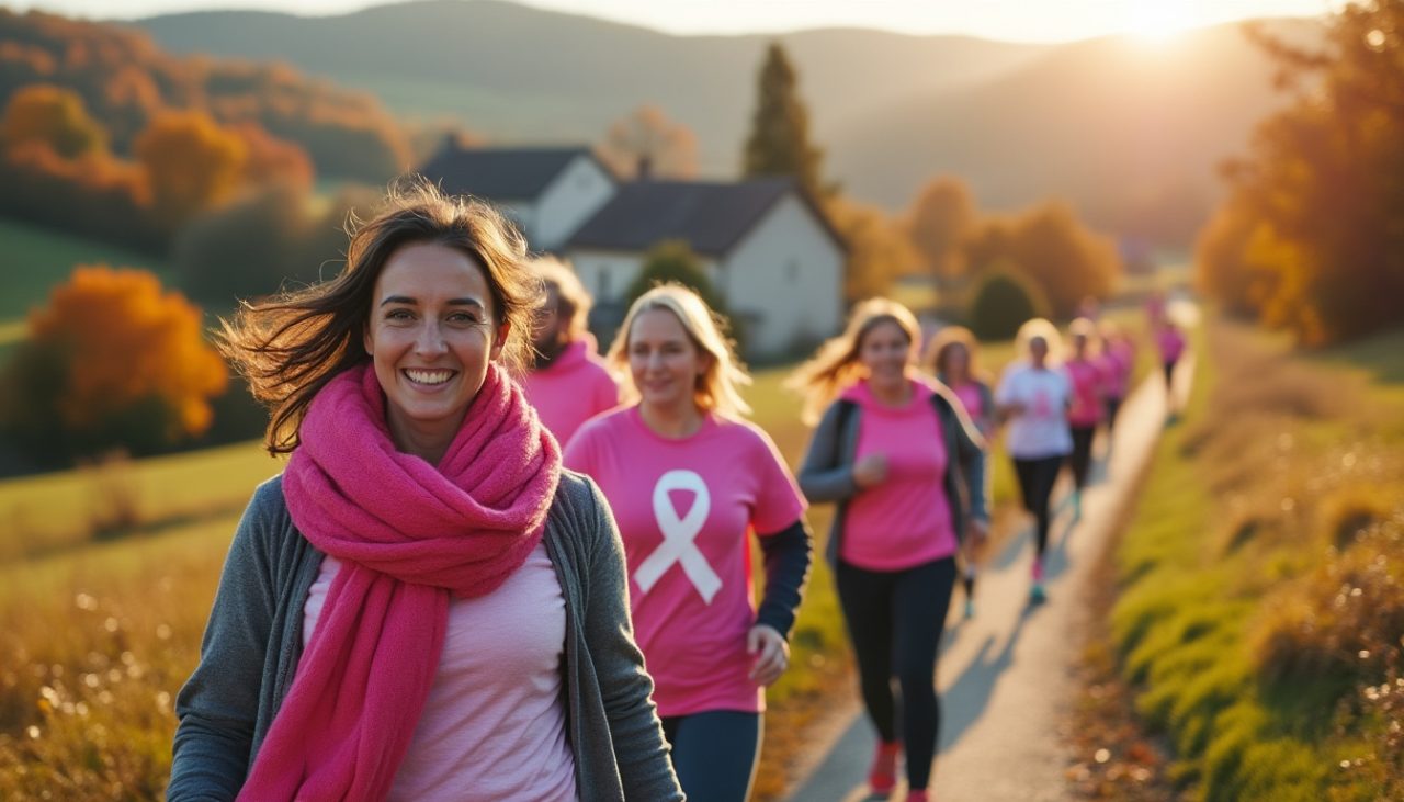 retrouvez les dates et lieux des marches et courses solidaires d’octobre rose en franche-comté et mobilisez-vous contre le cancer du sein.